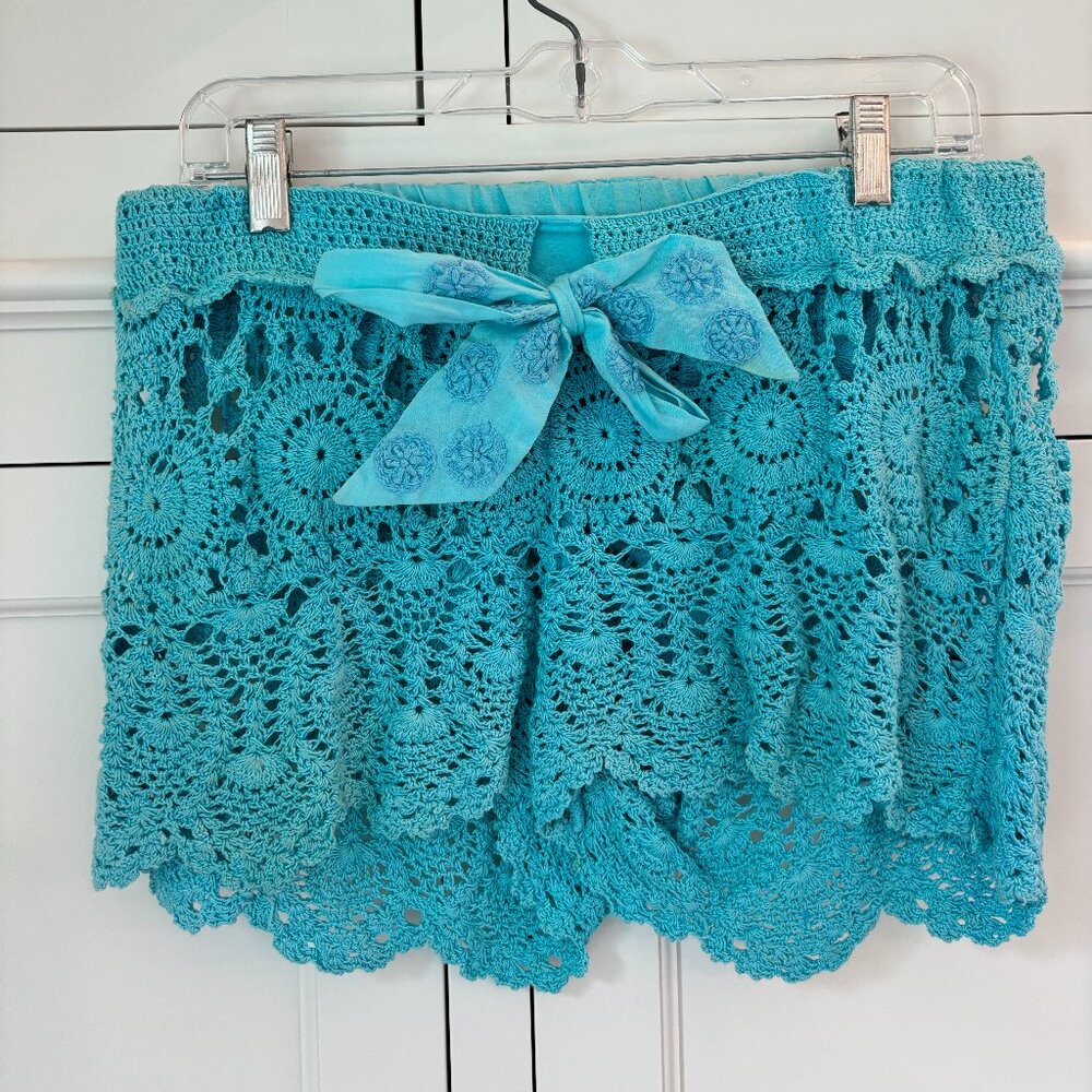Letarte Handmade Crochet Cover-Up Shorts